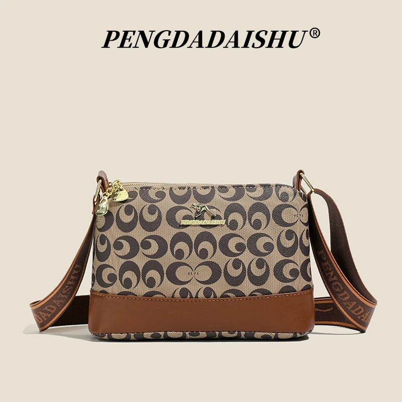Retro Print Top-Handle Bag