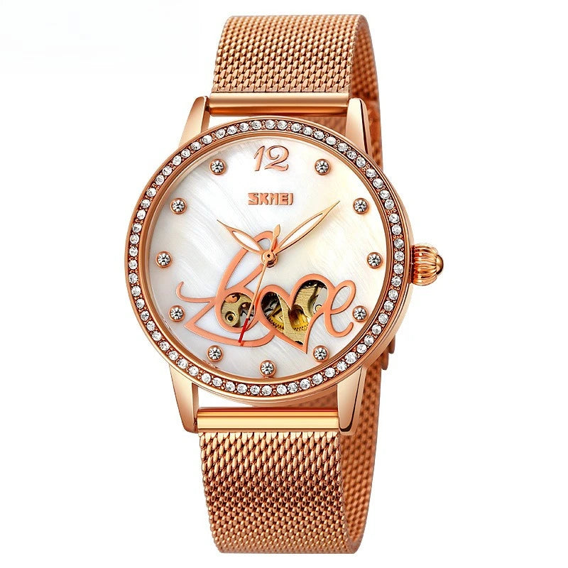 Crystal Mechanical Women Watch