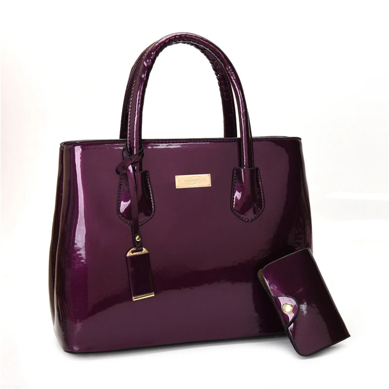 Patent Leather Luxury Tote Bag