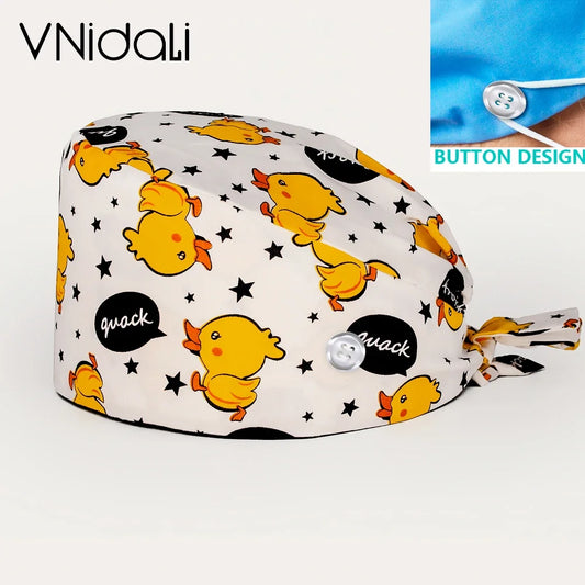 Scrub Cap with Button