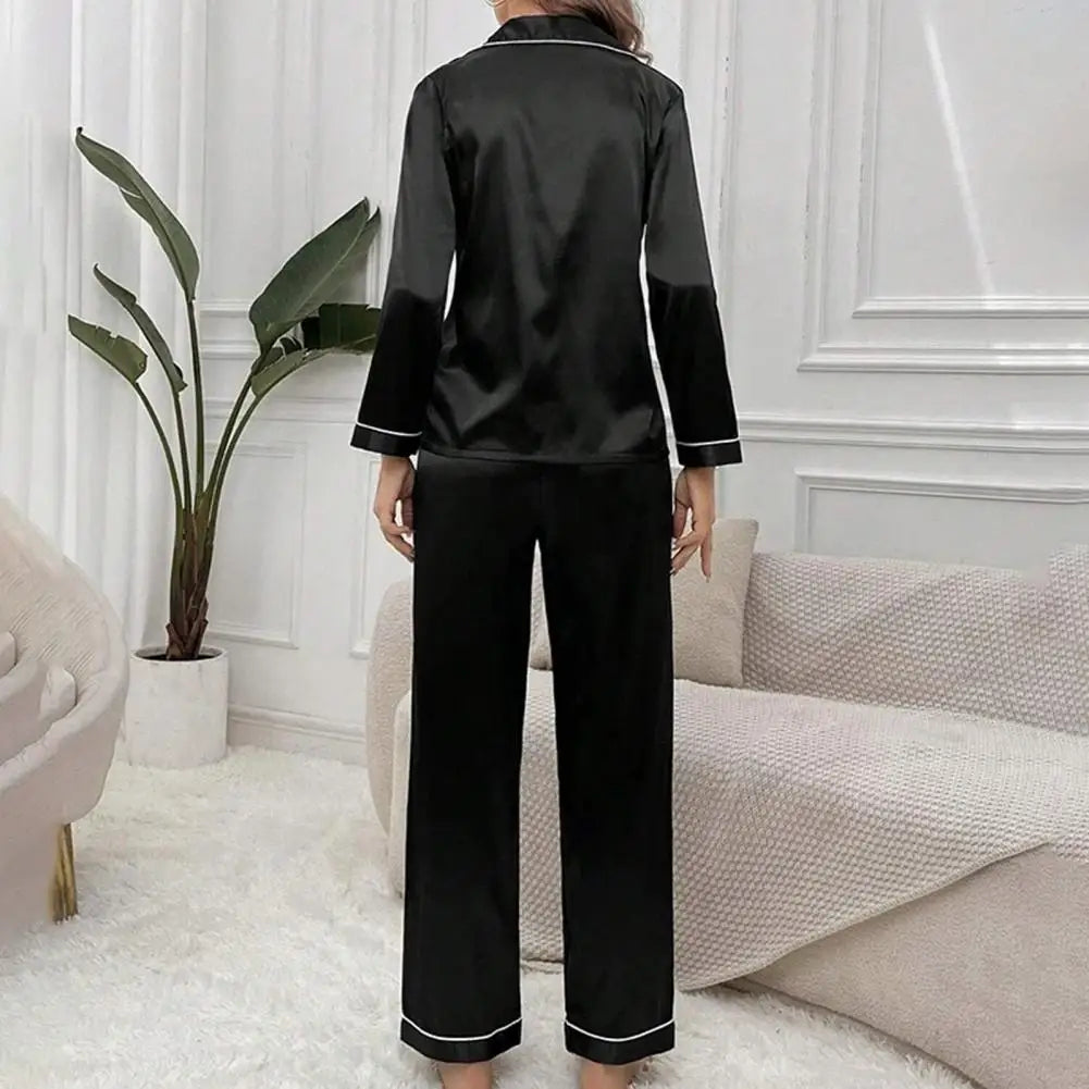 Women's Silk Button Pajama Set