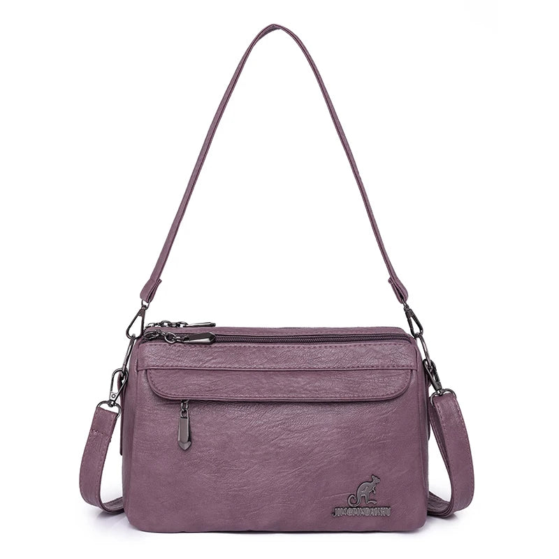 Vintage PU Crossbody Bag