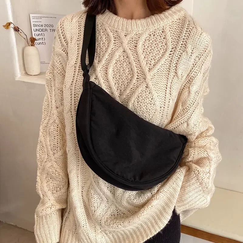 Nylon Hobo Shoulder Bag