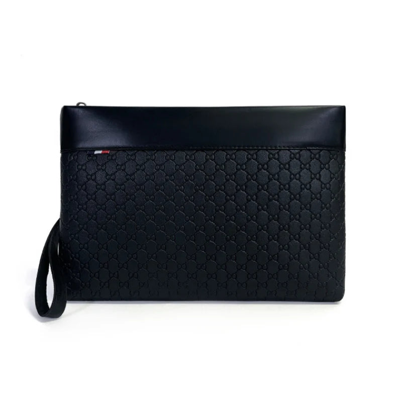 Men's Leather Clutch Sling Travel Bag
