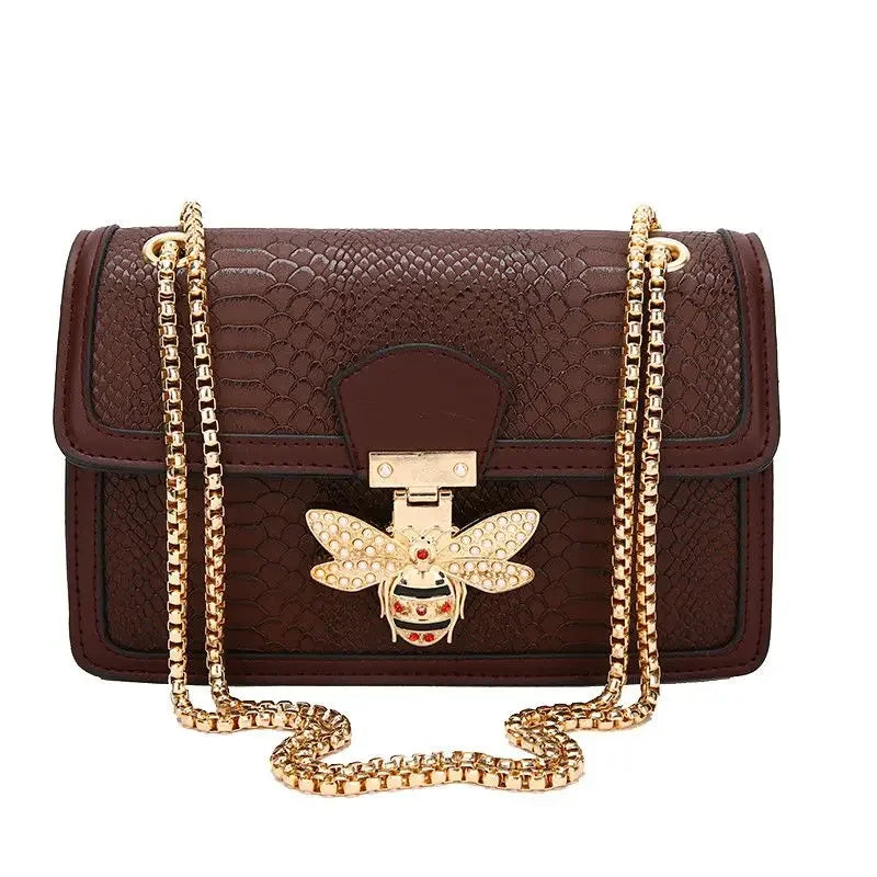 Bee Lock Crocodile Tote Bag
