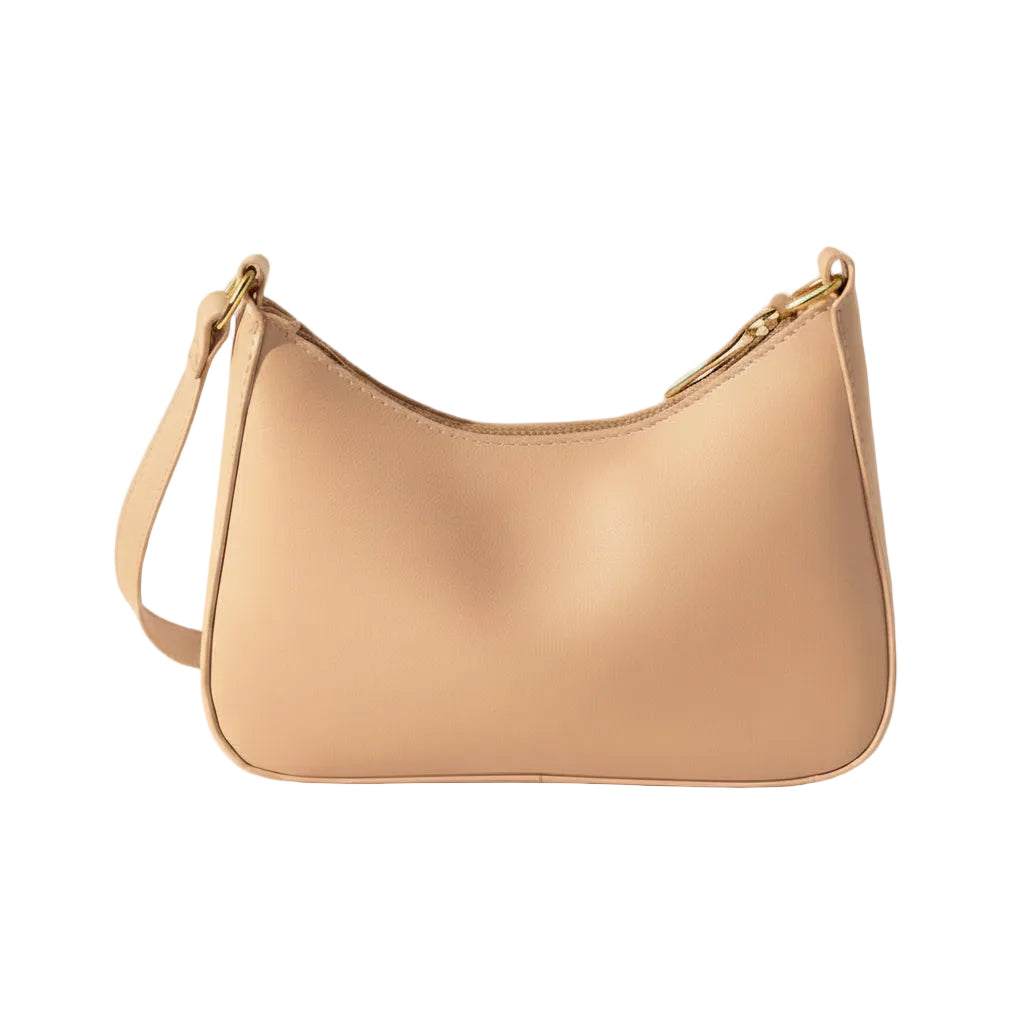 Solid PU Underarm Shoulder Bag