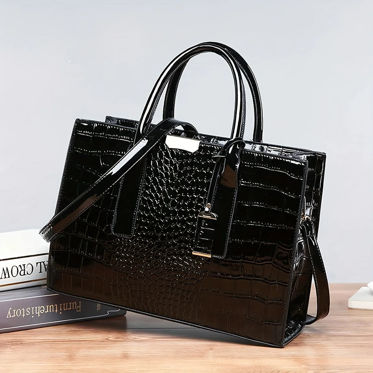 Women's Large Capacity Zipper Tote Bag