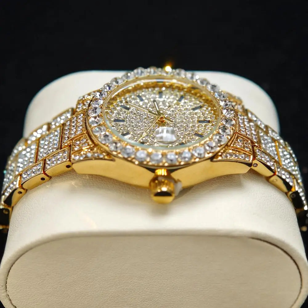 Gold Diamond Women Watch
