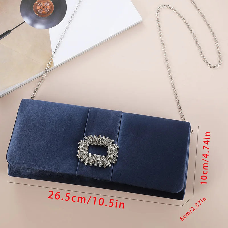 Velvet Diamond Evening Clutch Bag