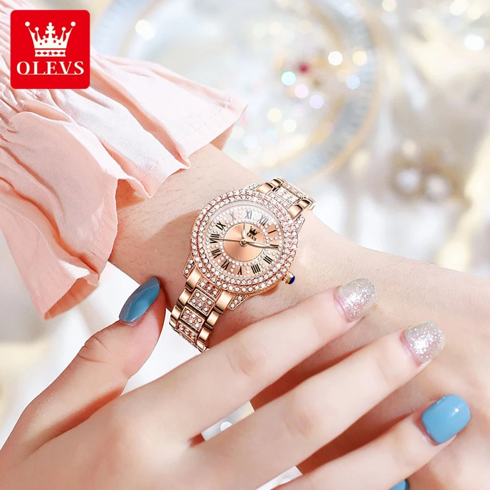 OLEVS Diamond Dial Ladies Watch