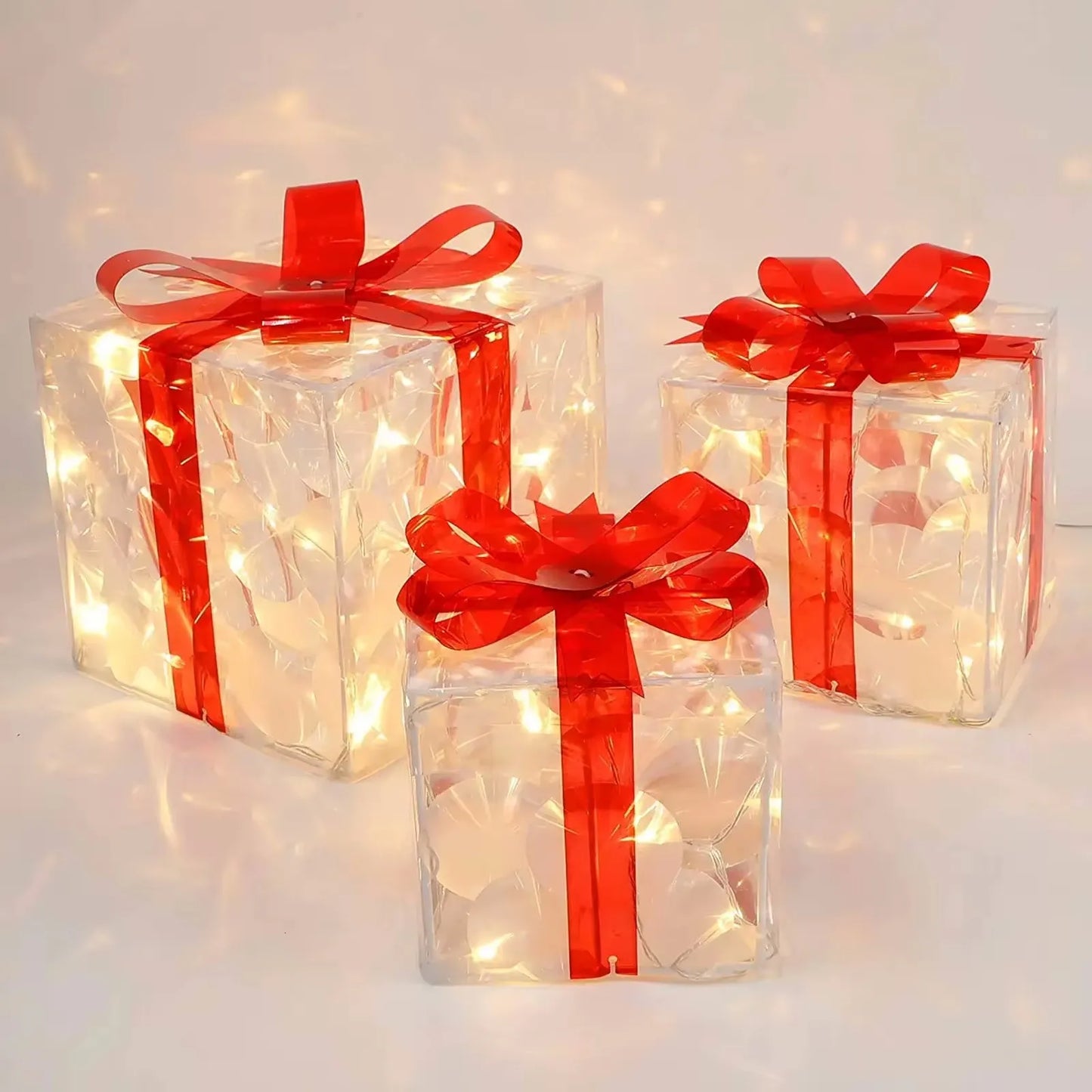 LED Glowing Christmas Gift Box Outdoor Decor