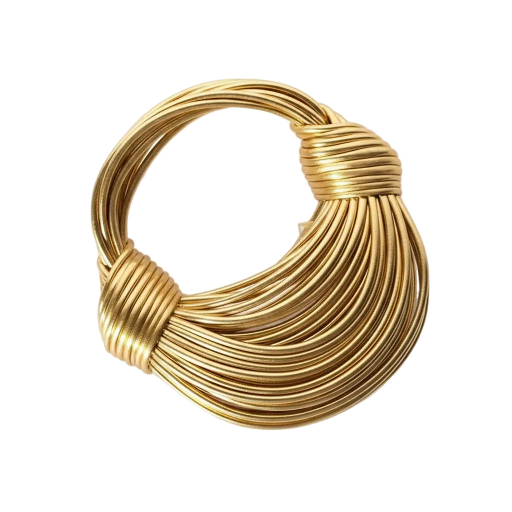 Women's Gold Handwoven Hobo Evening Clutch