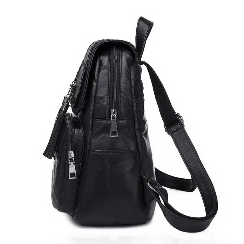 Leather Fashion Women Backpack