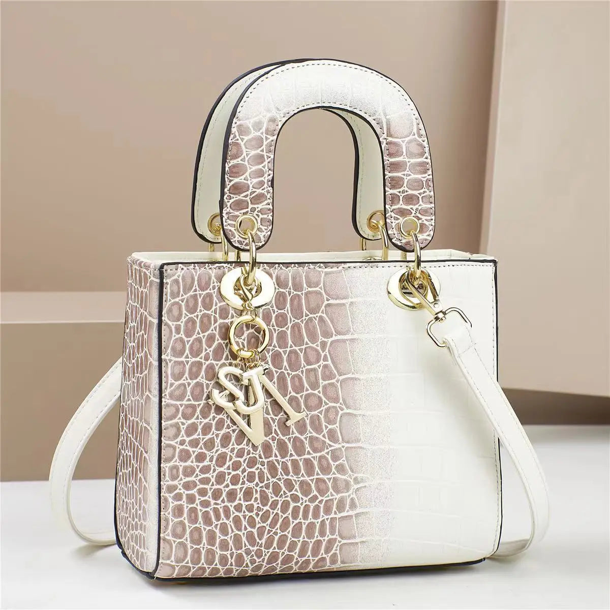 Women's Bright Leather Crossbody Shoulder Bag