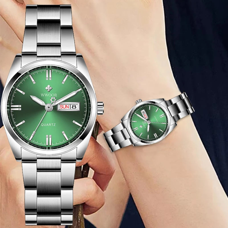 WWOOR Green Bracelet Ladies Watch