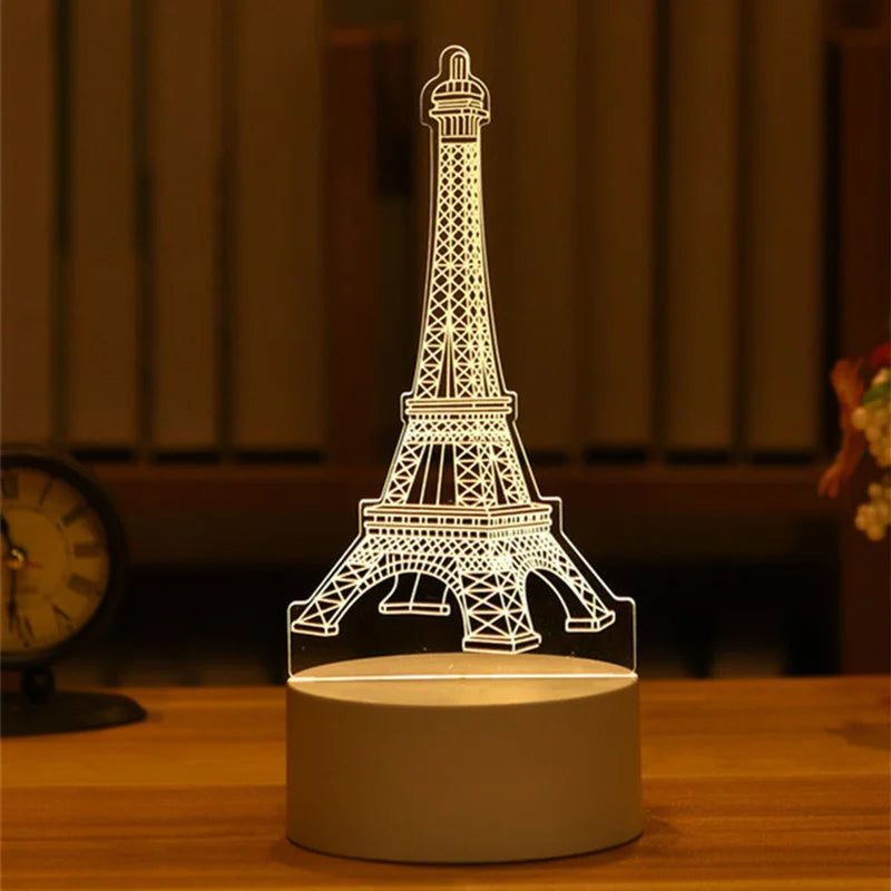 Personalized 3D LED Night Light USB Decor