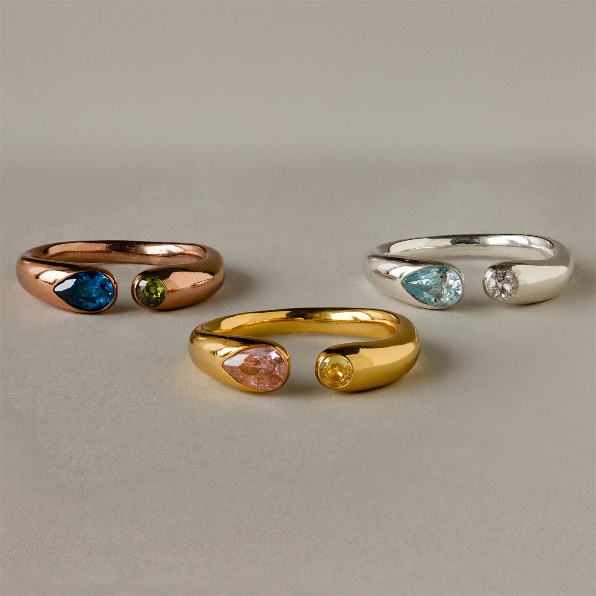 December Birthstone Steel Ring