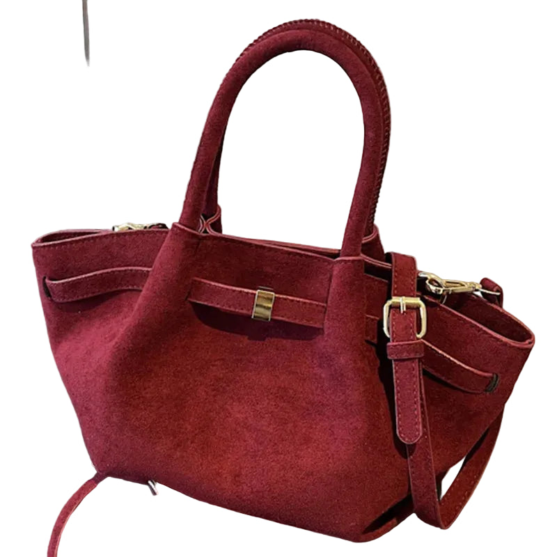 Suede Tote Shoulder Bag