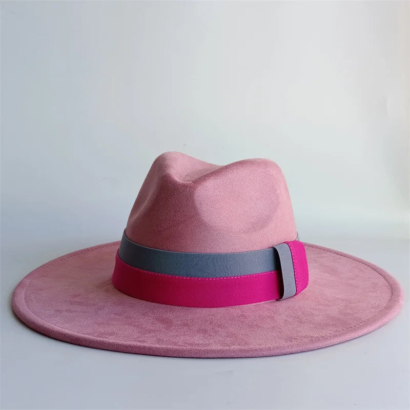 Women's Wide Brim Fedora Hat Retro Style
