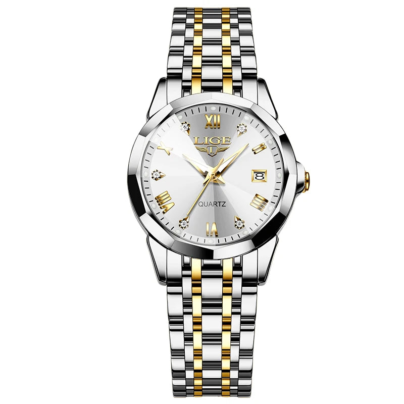 LIGE Luminous Date Steel Watch