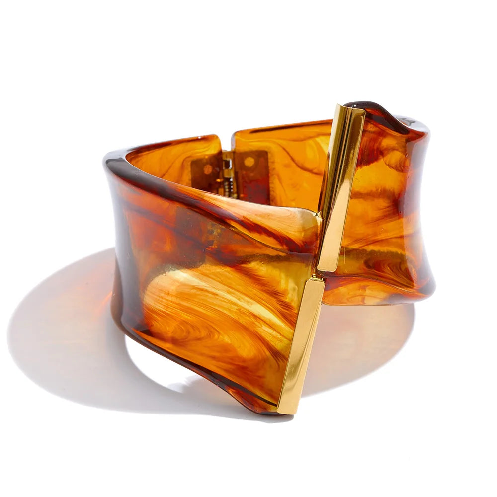 Acrylic Wide Bangle Bracelet