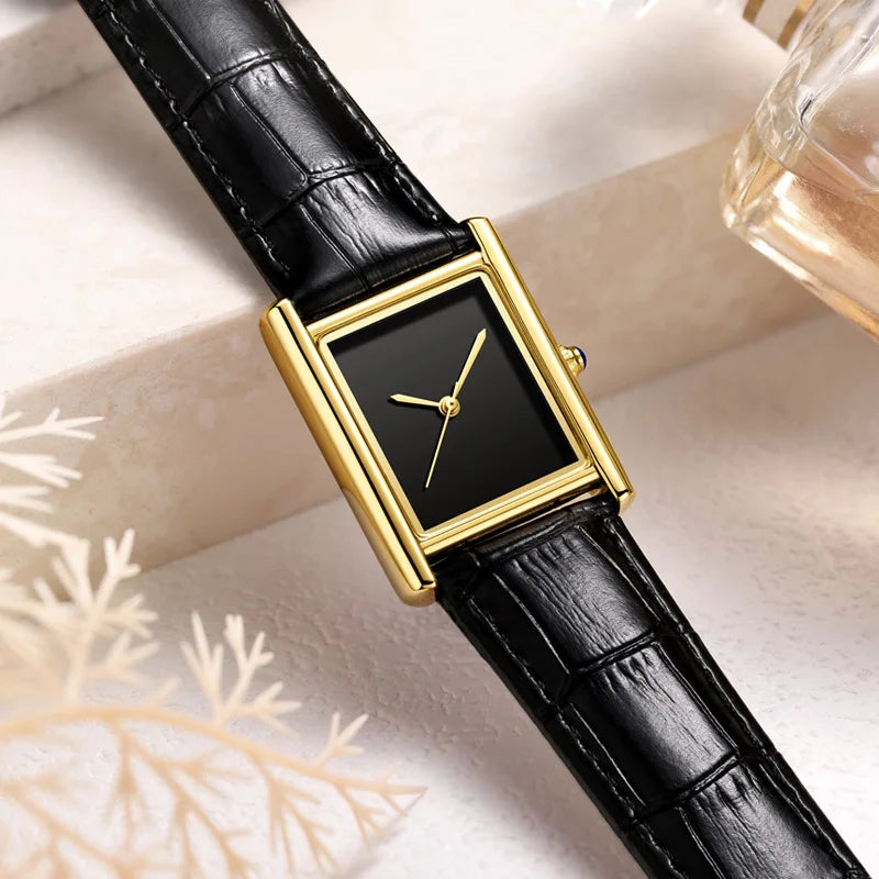 Couple Leather Quartz Watch Set