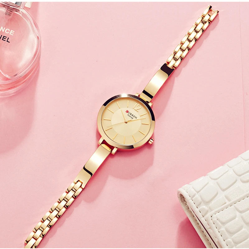 Gold Stainless Steel Quartz Watch