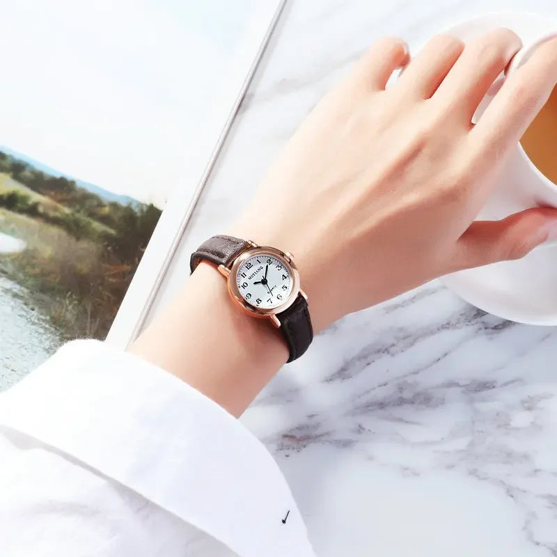 Retro Leather Ladies Watch