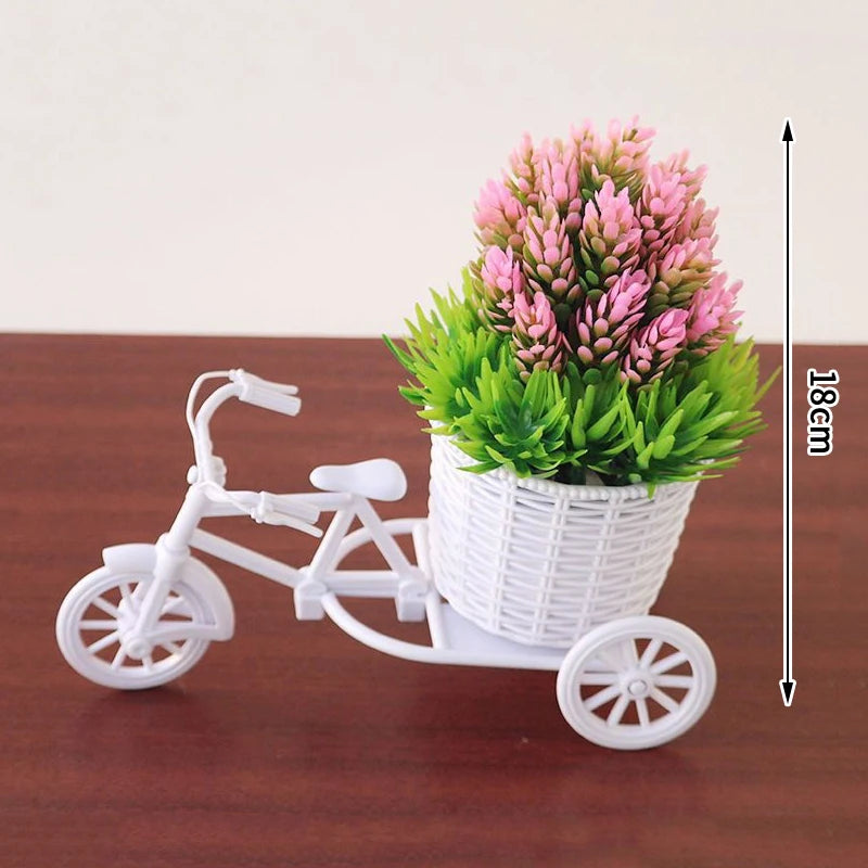 Tricycle Flower Basket Home Garden Decor