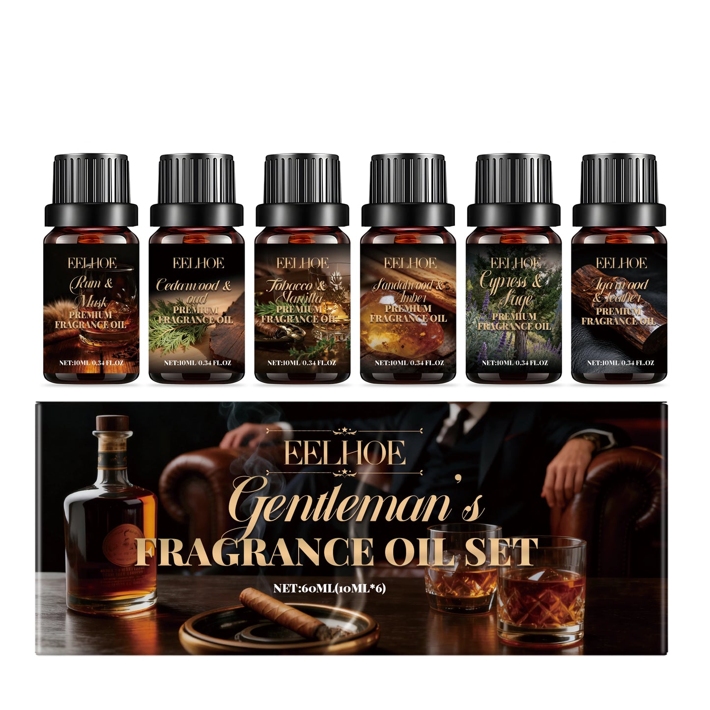 Plant Essential Oil Set 6 Scents 10ml