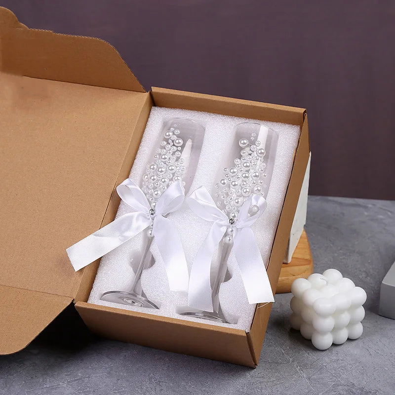 Tall Red Wine Glass Gift Box Set Crystal
