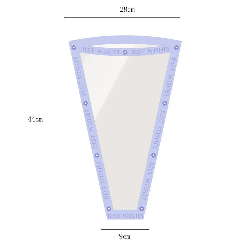 Floral Gift Bags Transparent Cellophane 50 Pack