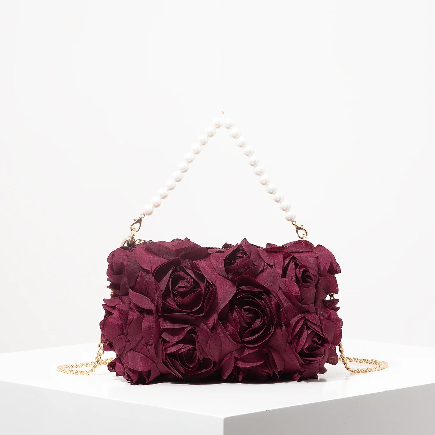 Pearl Floral Bridal Crossbody Bag