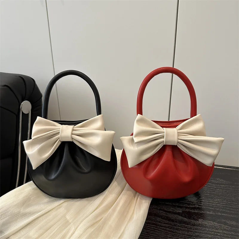 Bow Solid Compact Women Handbag