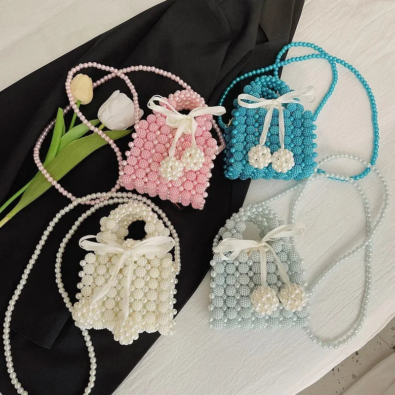 Women's Bow Beaded Mini Crossbody Bag