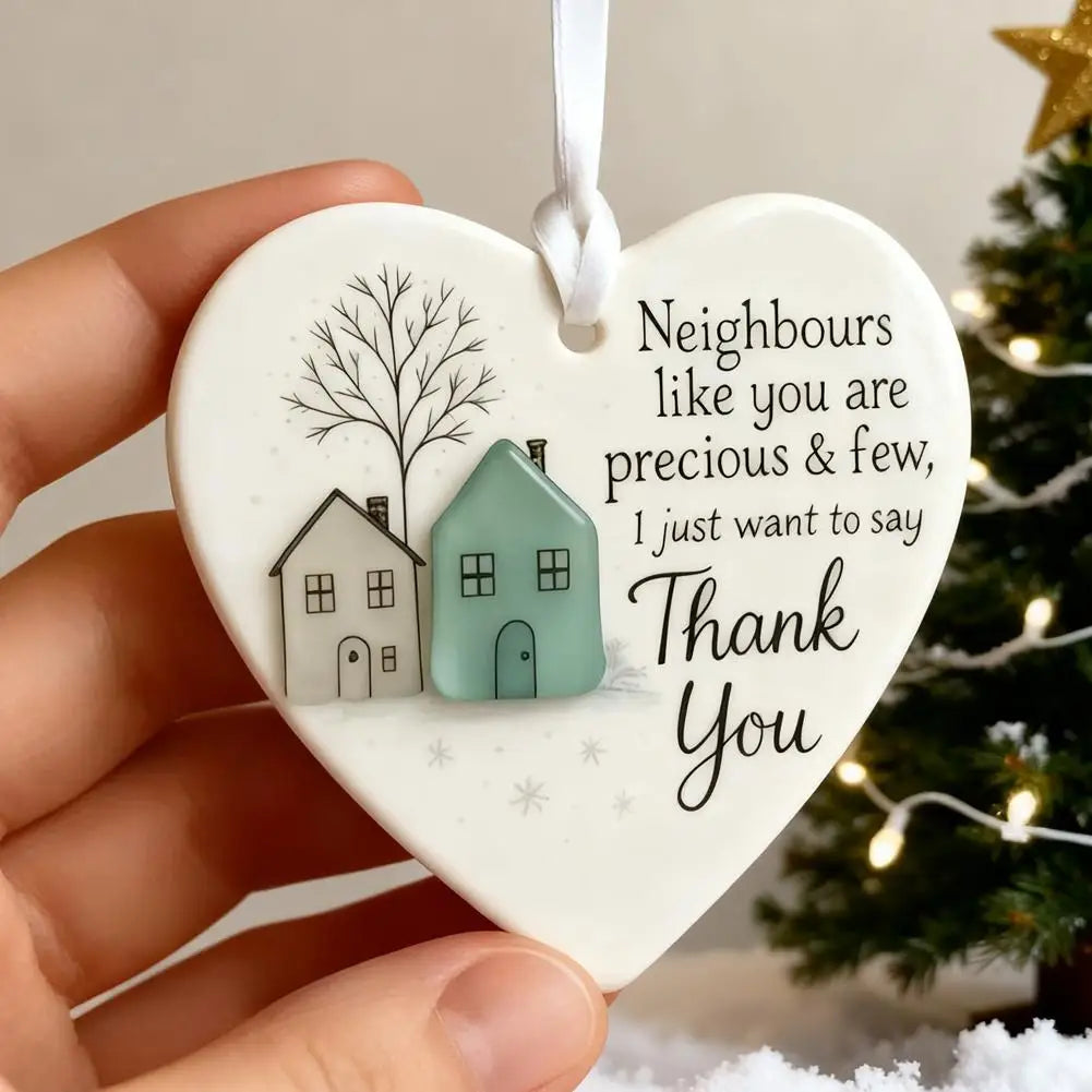 Thank You Neighbor Heart Acrylic Ornament