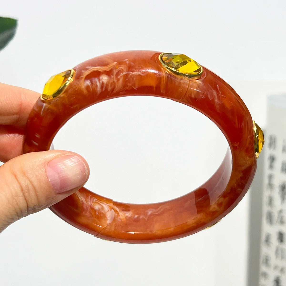 Tiger Eye Resin Cuff Bracelet