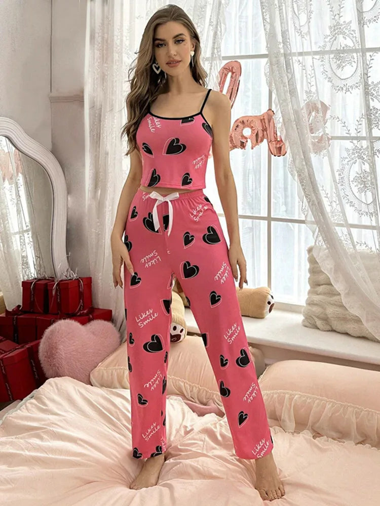 Women's Halter Pajama Set Casual