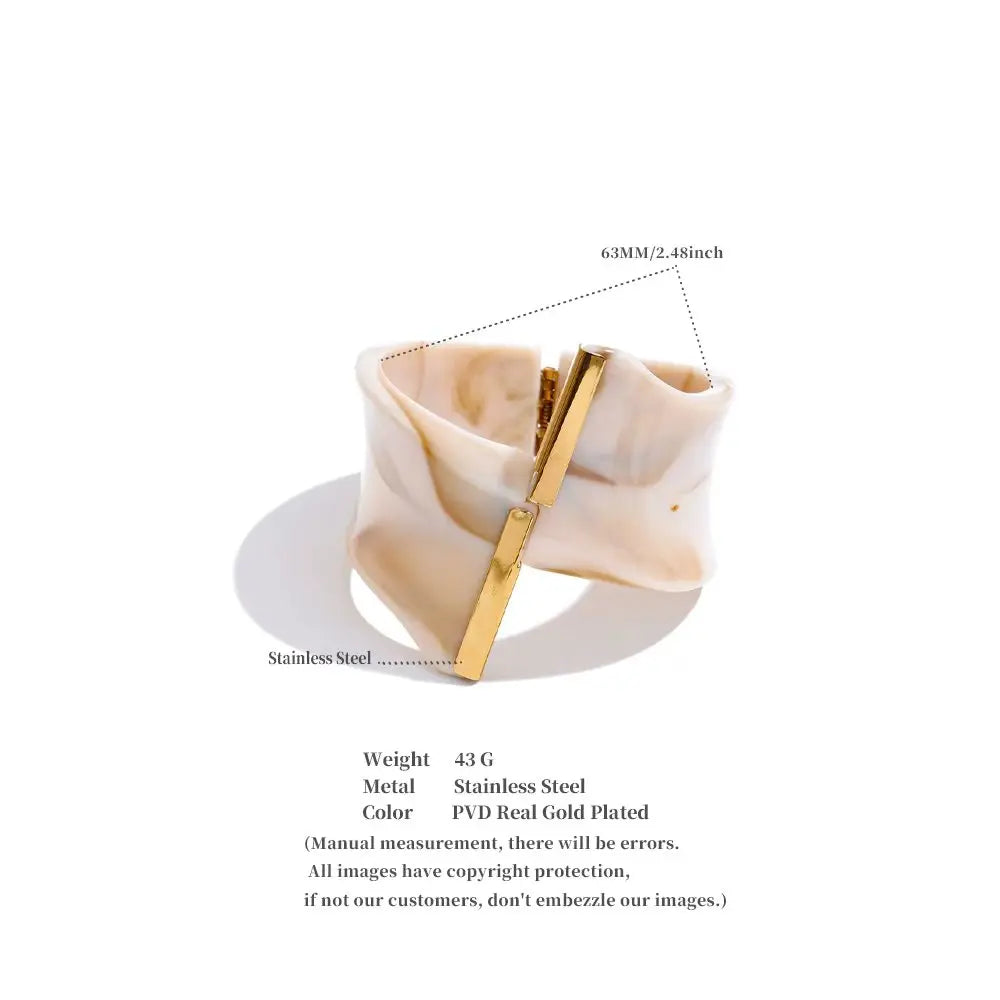Acrylic Wide Bangle Bracelet