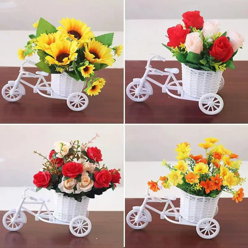 Tricycle Flower Basket Home Garden Decor