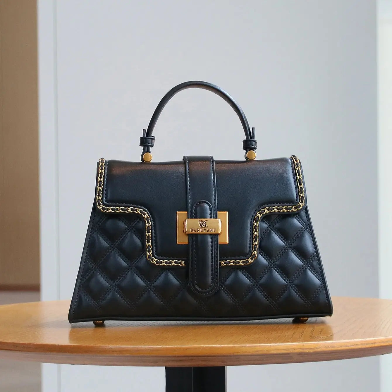 Rhombic Embroidery Handbag