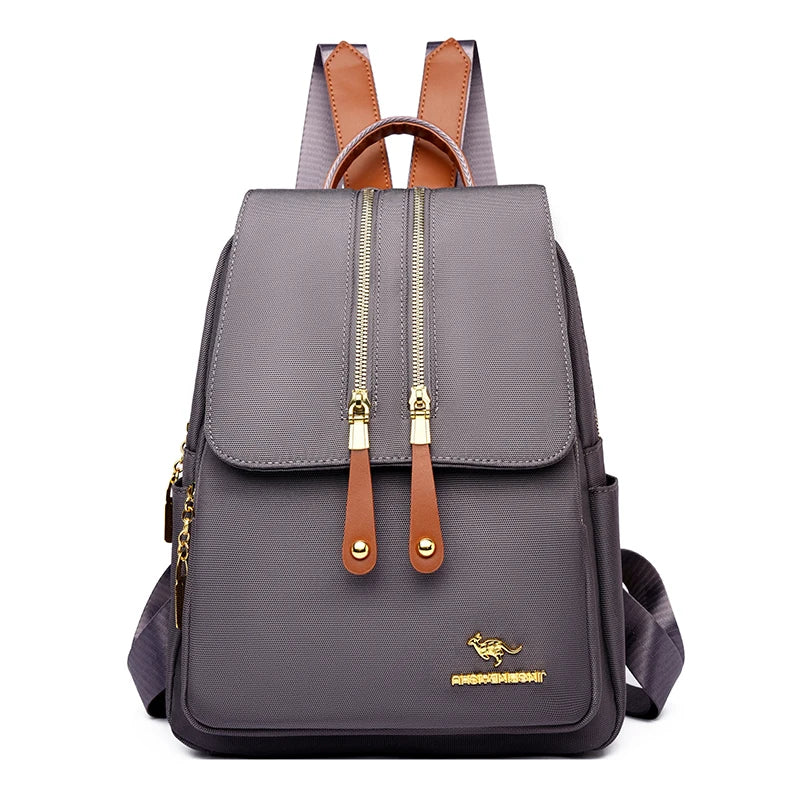 Women's Vintage Leather Backpack Large Capacity