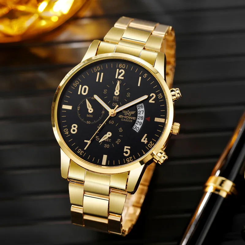 Men's Luxury Steel Calendar Watch