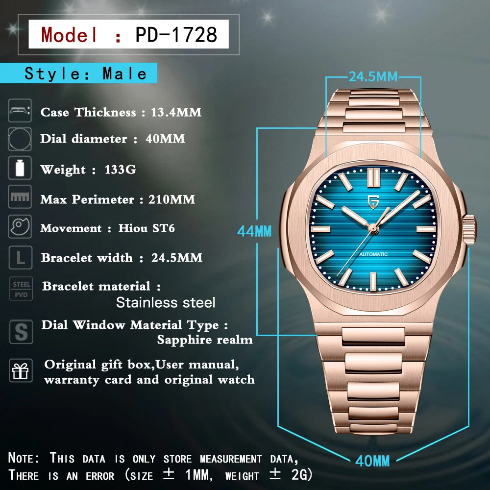 PAGANI Rose Gold Automatic Watch