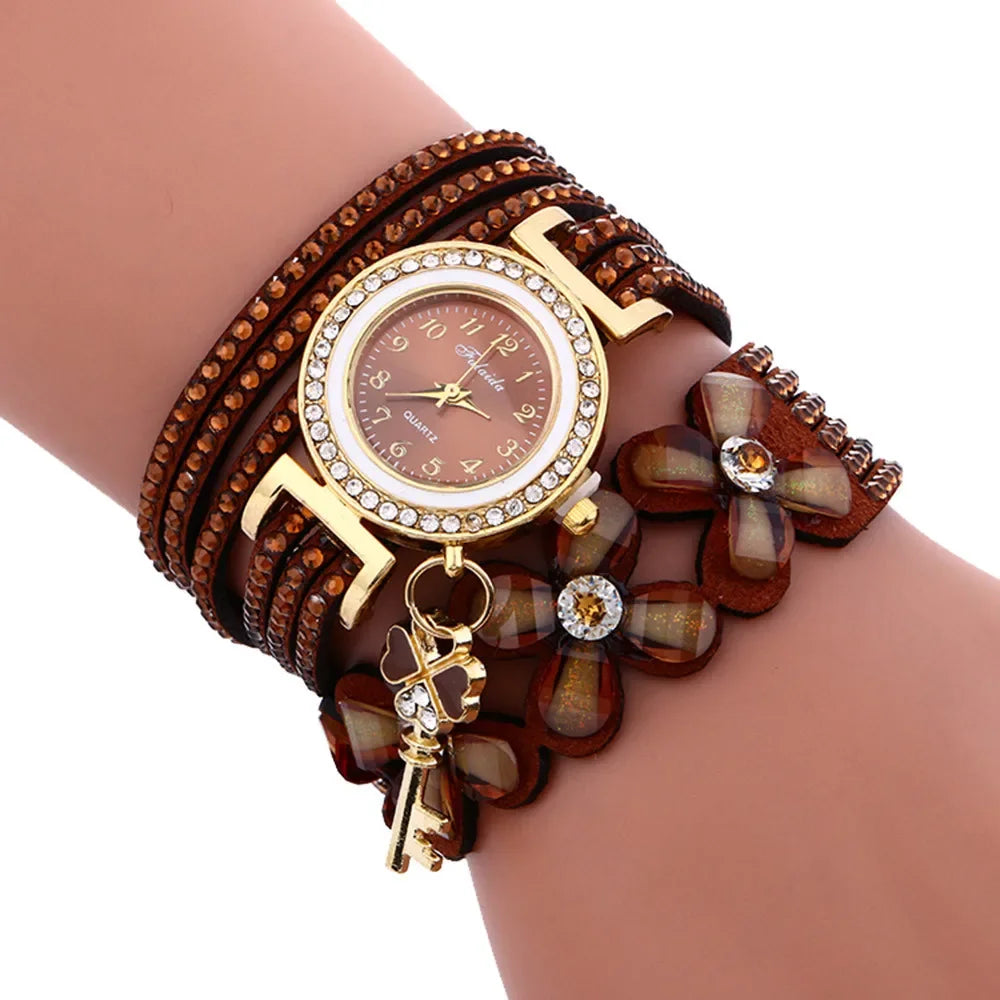 Leather Bracelet Women Watch