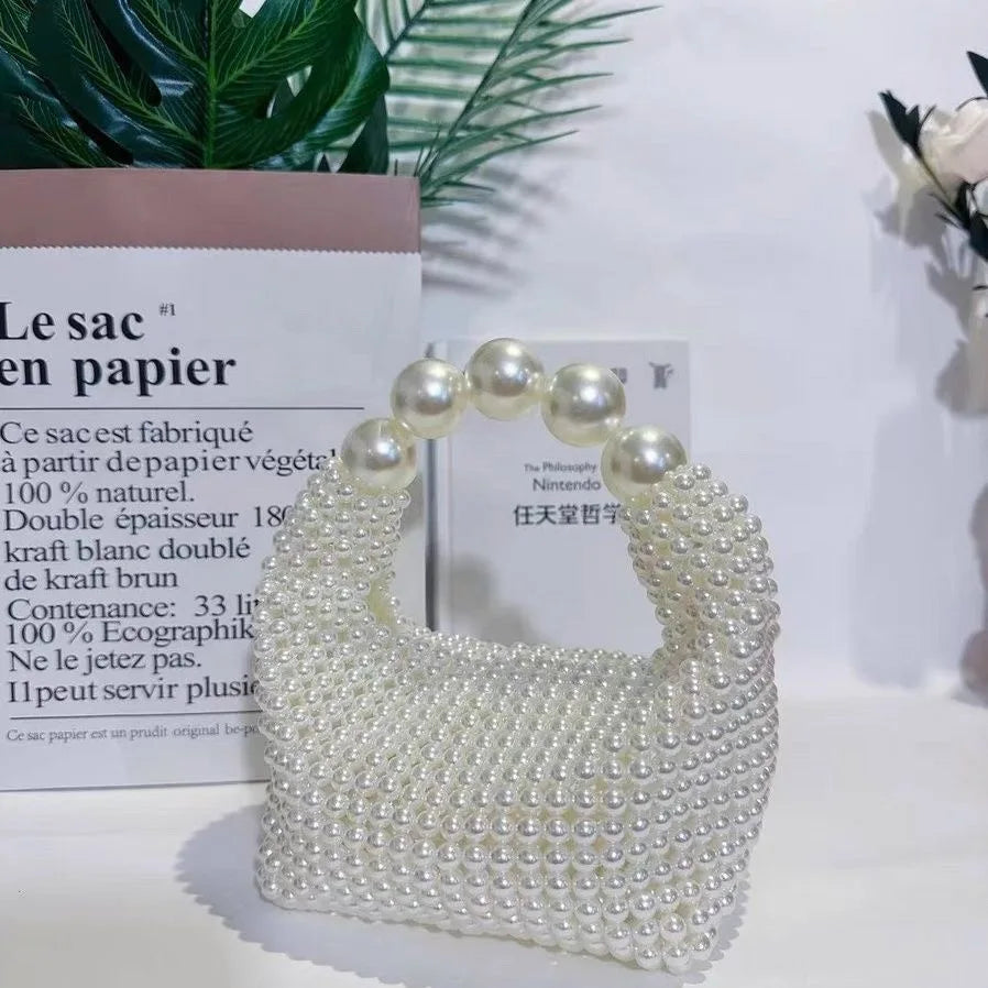Pearl Handbag Shoulder Tote
