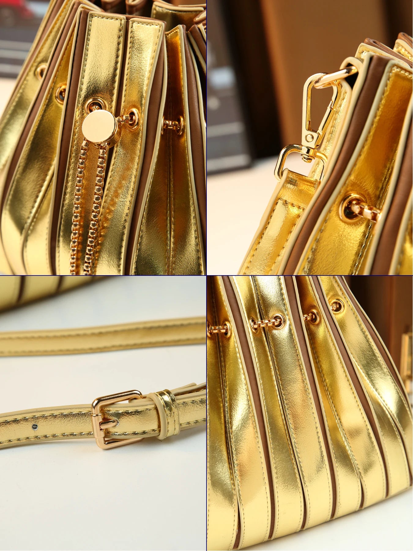 Pleated Shoulder Bag Luxury