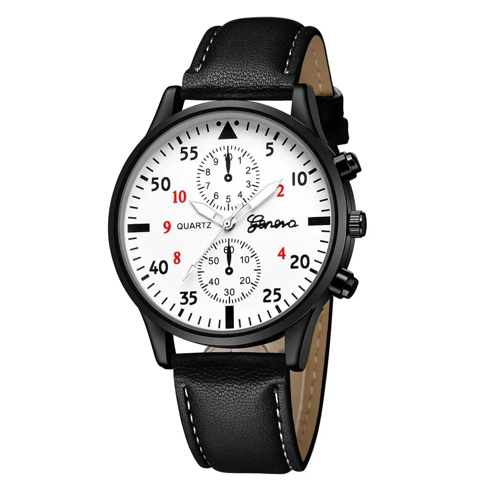 Leather Sport Men Watch