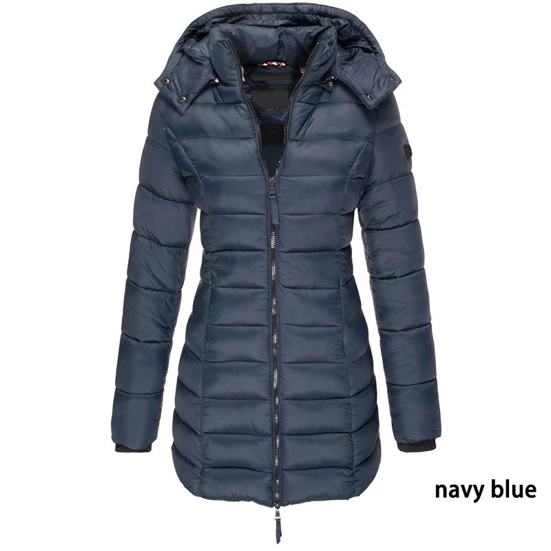 Slim Hooded Women Overcoat