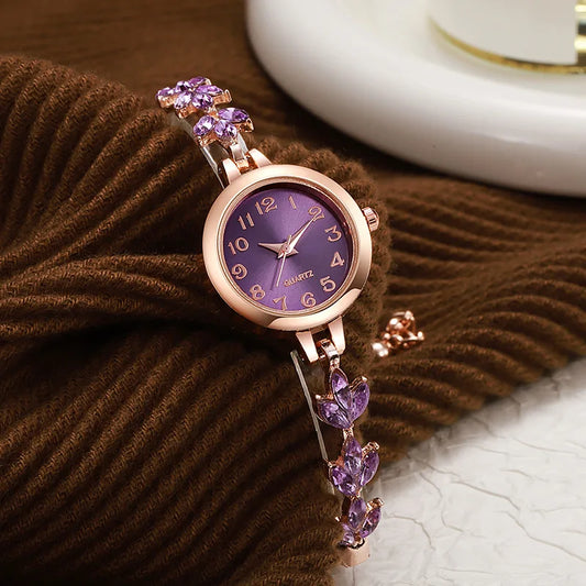 Women's Arabic Dial Rhinestone Quartz Watch